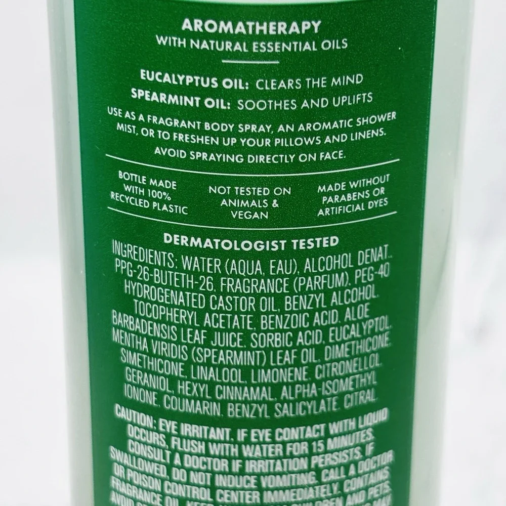 Bath & Body Works Stress Relief Eucalyptus Spearmint Essential Oil Mist 5.85oz